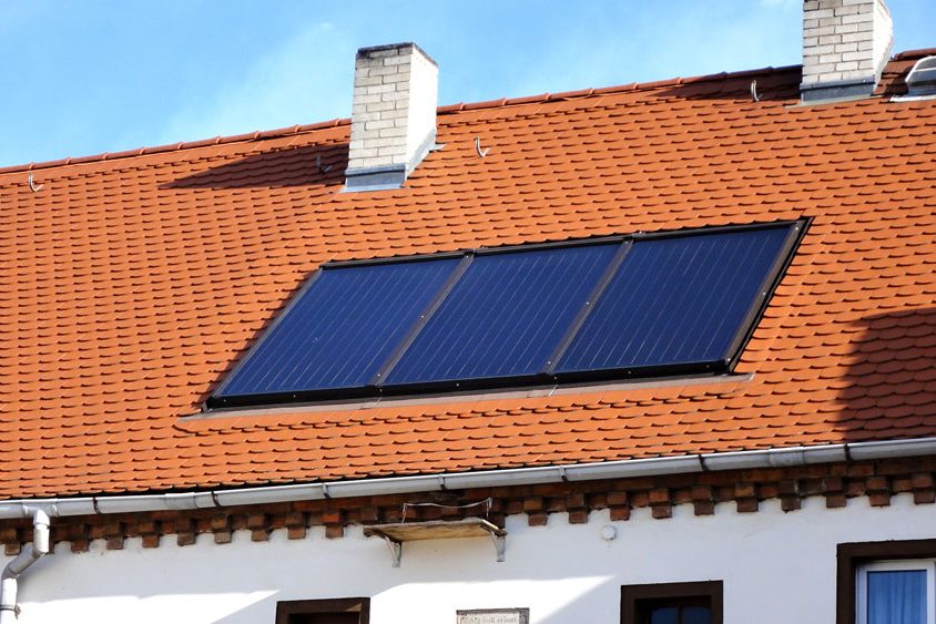 Nachgerüstete Solaranlage