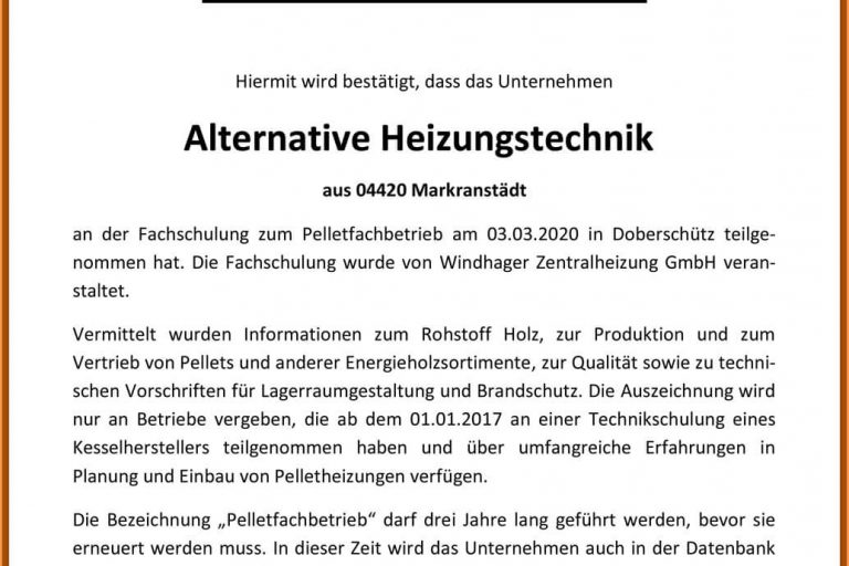 auszeichnung_pelletfachbetrieb Auszeichnung zum Pelletfachbetrieb
